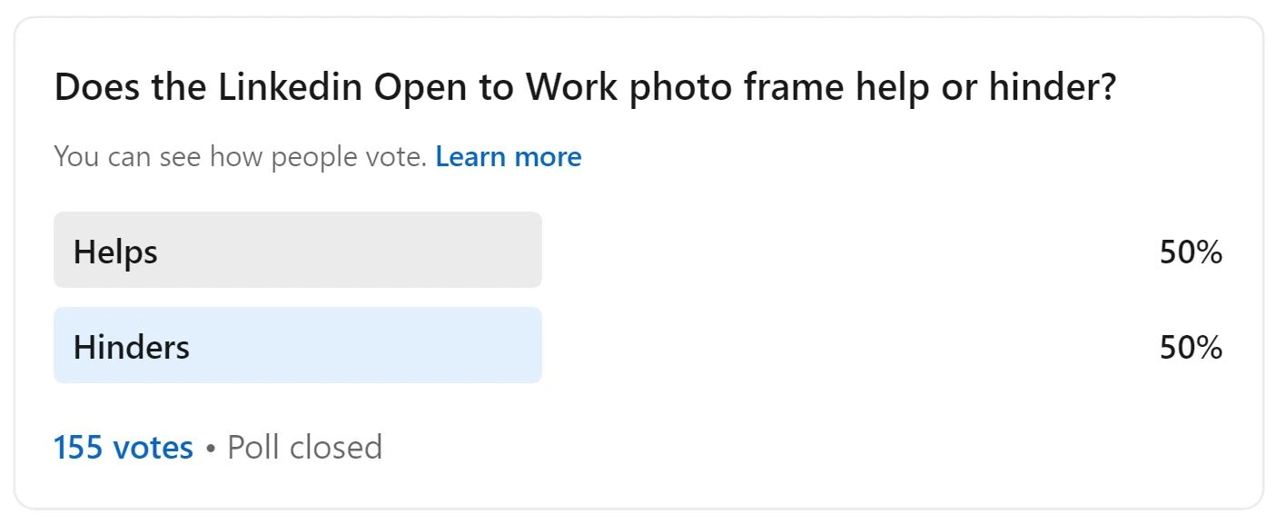 Open to Work Poll